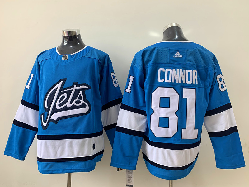 Men's Winnipeg Jets #81 Kyle Connor adidas Blue Alternate Jersey Men's Winnipeg Jets #81 Kyle Connor adidas Blue Alternate Jersey